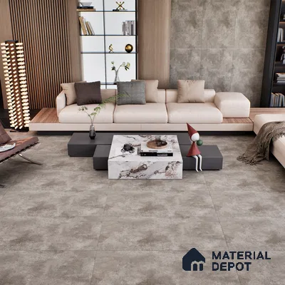 Stone Floor & Wall Tile TL 07087 Malaga Mud 4 ft x 2 ft Matte Finish Vitrified Tile - 9 mm | 4 Random Design | Suitable For living Room, Bedroom, Bathroom (Sample)