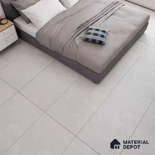 Stone Floor & Wall Tile TL 07106 Tobias Bianco 4 ft x 2 ft Matte Finish Vitrified Tile - 9 mm | 4 Random Design | Suitable For living Room, Bedroom, Bathroom | Random Designs