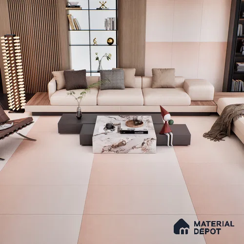Stone Floor & Wall Tile TL 07111 Skiffar Rose 4 ft x 2 ft Matte Finish Vitrified Tile - 9 mm | 1 Random Design | Suitable For living Room, Bedroom, Bathroom | Random Designs