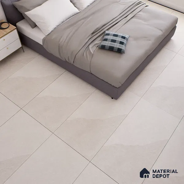 Stone Floor & Wall Tile TL 07152 Forenza Bianco 4 ft x 2 ft Matte Finish Vitrified Tile - 9 mm | 4 Random Design | Suitable For living Room, Bedroom, Bathroom (Sample)
