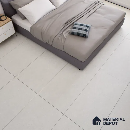 Stone Floor & Wall Tile TL 07100 Bstone Bianco 4 ft x 2 ft Matte Finish Vitrified Tile - 9 mm | 4 Random Design | Suitable For living Room, Bedroom, Bathroom | Random Designs