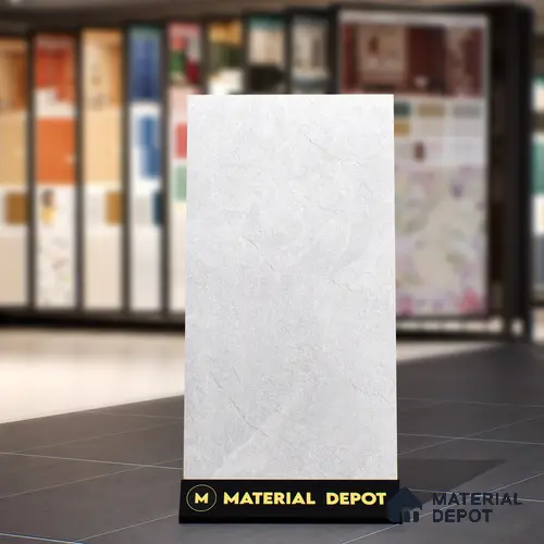 Stone Floor & Wall Tile TL 07082 Canberra Bianco 4 ft x 2 ft Matte Finish Vitrified Tile - 9 mm | 4 Random Design | Suitable For living Room, Bedroom, Bathroom