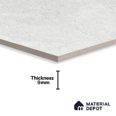 Stone Floor & Wall Tile TL 07082 Canberra Bianco 4 ft x 2 ft Matte Finish Vitrified Tile - 9 mm | 4 Random Design | Suitable For living Room, Bedroom, Bathroom | Random Designs