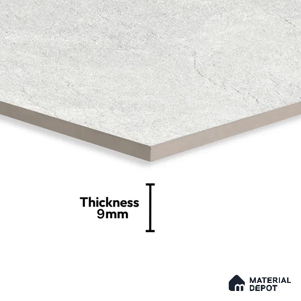 Stone Floor & Wall Tile TL 07082 Canberra Bianco 4 ft x 2 ft Matte Finish Vitrified Tile - 9 mm | 4 Random Design | Suitable For living Room, Bedroom, Bathroom | Random Designs
