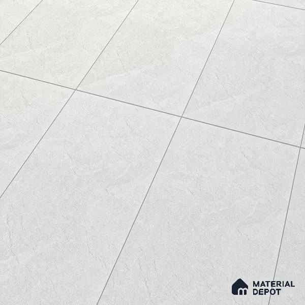 Stone Floor & Wall Tile TL 07082 Canberra Bianco 4 ft x 2 ft Matte Finish Vitrified Tile - 9 mm | 4 Random Design | Suitable For living Room, Bedroom, Bathroom | Random Designs