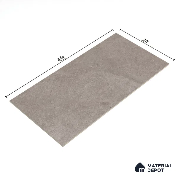 Stone Floor & Wall Tile TL 07084 Canberra Smoke 4 ft x 2 ft Matte Finish Vitrified Tile - 9 mm | 4 Random Design | Suitable For living Room, Bedroom, Bathroom | Random Designs