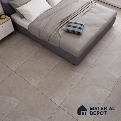 Stone Floor & Wall Tile TL 07084 Canberra Smoke 4 ft x 2 ft Matte Finish Vitrified Tile - 9 mm | 4 Random Design | Suitable For living Room, Bedroom, Bathroom | Random Designs