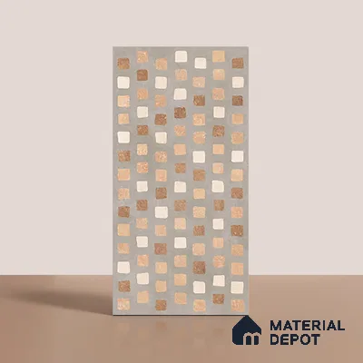 Stone Wall & Floor Tile TL 07089 C Capsule Malaga Sand 4 ft x 2 ft Matte Finish Vitrified Tile - 9 mm | 4 Random Design | Suitable For living Room, Bedroom, Bathroom