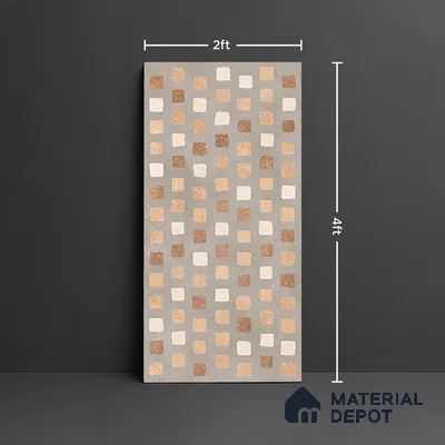 Stone Wall & Floor Tile TL 07089 C Capsule Malaga Sand 4 ft x 2 ft Matte Finish Vitrified Tile - 9 mm | 4 Random Design | Suitable For living Room, Bedroom, Bathroom