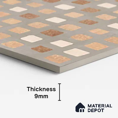 Stone Wall & Floor Tile TL 07089 C Capsule Malaga Sand 4 ft x 2 ft Matte Finish Vitrified Tile - 9 mm | 4 Random Design | Suitable For living Room, Bedroom, Bathroom