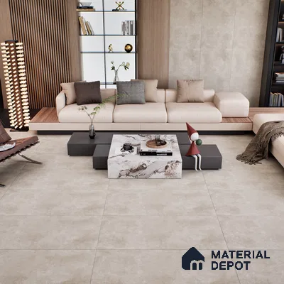 Stone Floor & Wall Tile TL 07089 Malaga Sand 4 ft x 2 ft Matte Finish Vitrified Tile - 9 mm | 4 Random Design | Suitable For living Room, Bedroom, Bathroom | Random Designs