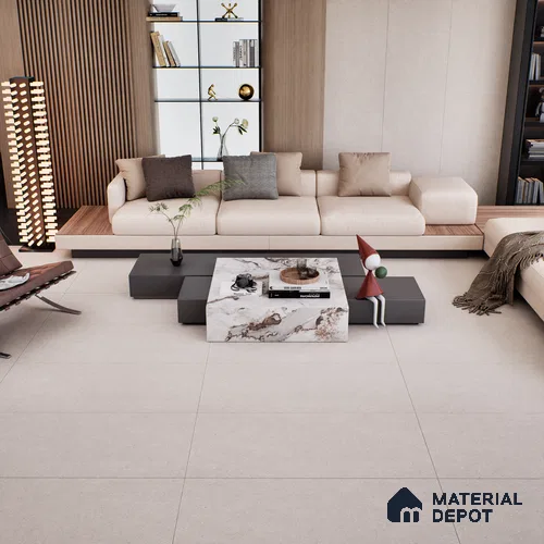 Stone Floor & Wall Tile TL 07102 Bstone Smoke 4 ft x 2 ft Matte Finish Vitrified Tile - 9 mm | 4 Random Design | Suitable For living Room, Bedroom, Bathroom | Random Designs