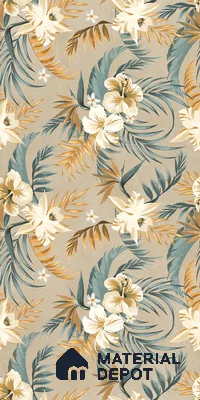 Floral Wall Tile TL 07159 Malaga Sand Decor 4 ft x 2 ft Matte Finish Vitrified Tile - 9 mm | 4 Random Design | Suitable for Bathroom, Accent/Feature Wall, Foyer