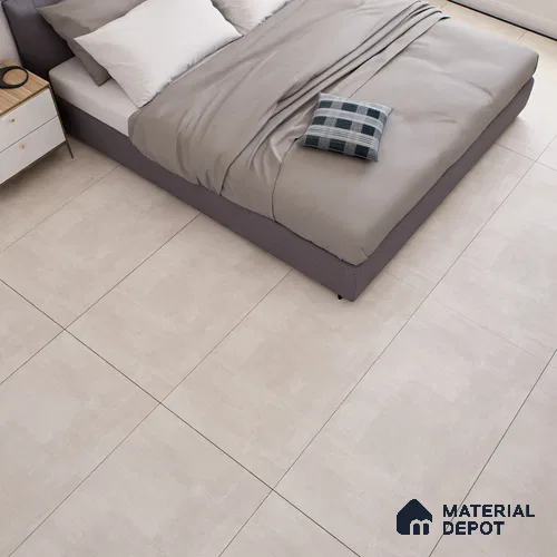 Stone Floor & Wall Tile TL 07147 Fabien Bianco 4 ft x 2 ft Matte Finish Vitrified Tile - 9 mm | 3 Random Design | Suitable For living Room, Bedroom, Bathroom | Random Designs