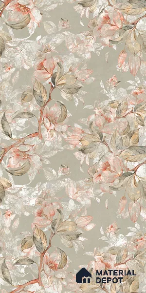 Floral Wall Tile TL 07156 Evolution Pista Decor 4 ft x 2 ft Matte Finish Vitrified Tile - 9 mm | 4 Random Design | Suitable For Living Room, Bedroom, Bathroom (Sample)