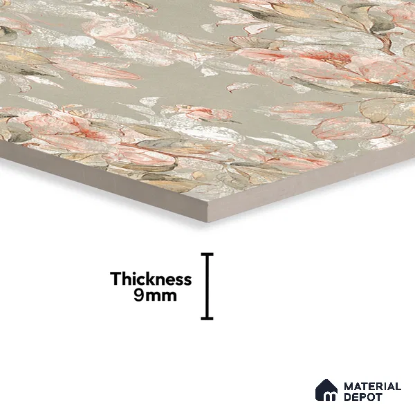 Floral Wall Tile TL 07156 Evolution Pista Decor 4 ft x 2 ft Matte Finish Vitrified Tile - 9 mm | 4 Random Design | Suitable For Living Room, Bedroom, Bathroom (Sample)