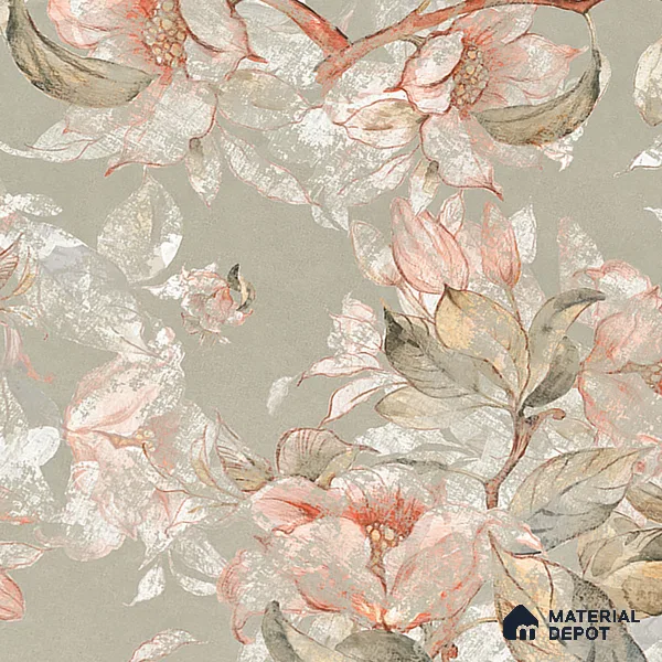 Floral Wall Tile TL 07156 Evolution Pista Decor 4 ft x 2 ft Matte Finish Vitrified Tile - 9 mm | 4 Random Design | Suitable For Living Room, Bedroom, Bathroom (Sample)