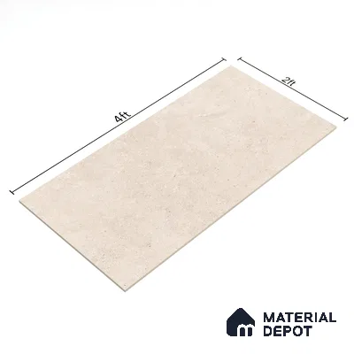Stone Floor & Wall Tile TL 10262 B Solaro Bianco 4 ft x 2 ft Matte Finish Vitrified - 9 mm | 4 Random Design | Suitable For Living Room, Bathroom & Dining