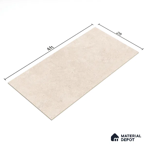 Stone Floor & Wall Tile TL 10262 B Solaro Bianco 4 ft x 2 ft Matte Finish Vitrified - 9 mm | 4 Random Design | Suitable For Living Room, Bathroom & Dining