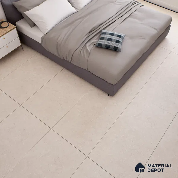 Stone Floor & Wall Tile TL 10262 B Solaro Bianco 4 ft x 2 ft Matte Finish Vitrified - 9 mm | 4 Random Design | Suitable For Living Room, Bathroom & Dining