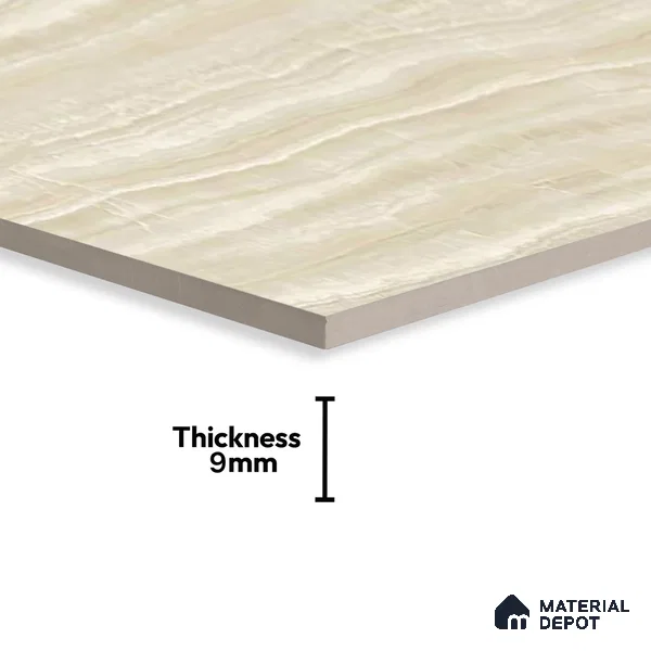 Marble Floor & Wall Tile TL 06084 Sierra Onice 4 ft x 2 ft Vitrified Matte Finish - 9 mm | 6 Random Design | Suitable For Living Room, Bedroom, Bathroom, Kitchen