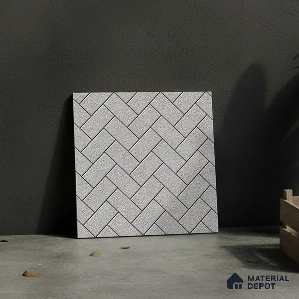TL 07167 Stone Grey 400x400 mm Matte Finish Parking Vitrified Tile - 12 mm | Pattern Alignment May Vary | 2-3 mm Spacer is Mandatory