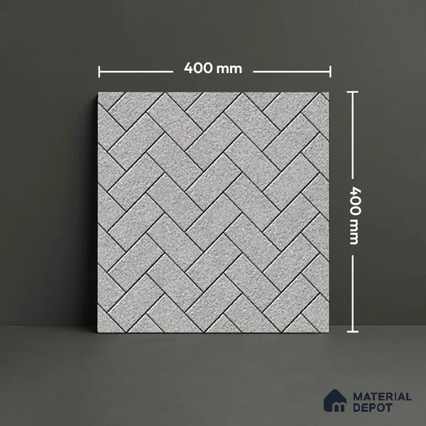 TL 07167 Stone Grey 400x400 mm Matte Finish Parking Vitrified Tile - 12 mm | Pattern Alignment May Vary | 2-3 mm Spacer is Mandatory