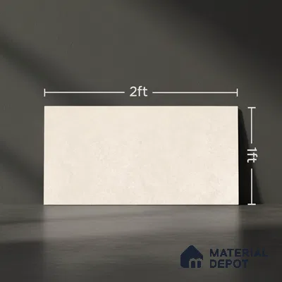 Cream Stone Wall Tile TL 06766 B Lustra Moonlit Pearl 2 ft x 1 ft Ceramic Carving Satin Finish - 9 mm |  | Suitable for Living Room, Bedroom, Bathroom
