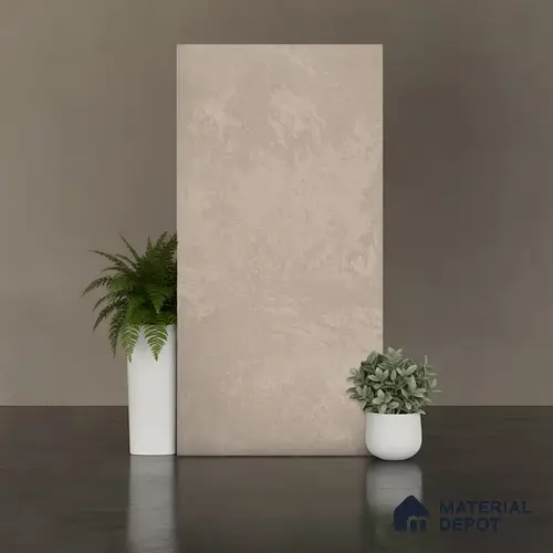 Beige Stone Floor & Wall Tile TL 06703 B Gravier Sahara Palm 2 ft x 4 ft Vitrified Carving Matte Finish - 9 mm | 4 Random Design | Suitable for Living Room, Bedroom, Bathroom