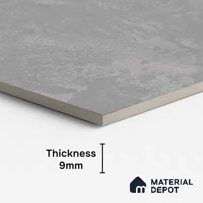 Grey Stone Floor & Wall Tile TL 06703 F Gravier Iron Mist 2 ft x 4 ft Vitrified Carving Matte Finish - 9 mm | 4 Random Design | Suitable for Living Room, Bedroom, Bathroom (Sample)