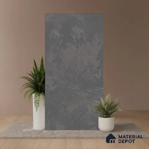 Grey Stone Floor & Wall Tile TL 06703 Gravier Obsidian Veil 2 ft x 4 ft Vitrified Carving Matte Finish - 9 mm | 4 Random Design | Suitable for Living Room, Bedroom, Bathroom