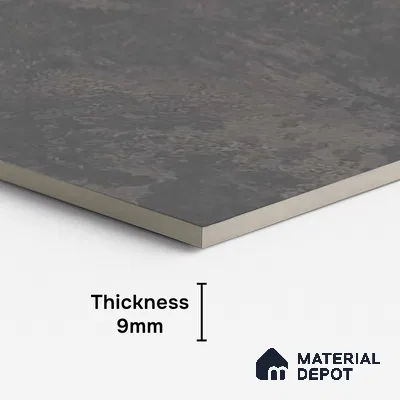 Grey Stone Floor & Wall Tile TL 06703 Gravier Obsidian Veil 2 ft x 4 ft Vitrified Carving Matte Finish - 9 mm | 4 Random Design | Suitable for Living Room, Bedroom, Bathroom