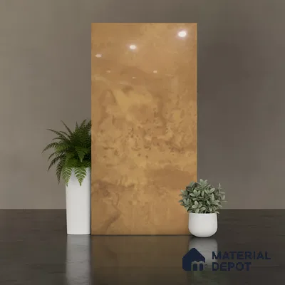 Yellow Stone Floor & Wall Tile TL 10305  Sigma Yellow 4 ft x 2 ft Vitrified Glossy Finish - 9 mm