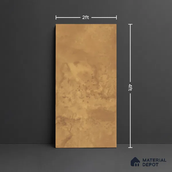 Yellow Stone Floor & Wall Tile TL 10305 Sigma Yellow 4 ft x 2 ft Vitrified Glossy Finish - 9 mm