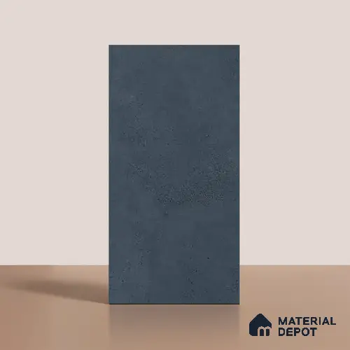Blue Stone Floor & Wall Tile TL 06738 C Gravier Indigo Concrete 4 ft x 2 ft Vitrified Carving Matte Finish - 9 mm | 8 Random Design | Suitable for Living Room, Bedroom, Bathroom