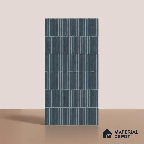 Blue Highlighter Wall Tile TL 06738 D Gravier Indigo Concrete Etch 4 ft x 2 ft Vitrified Carving Matte Finish - 9 mm | Suitable for Living Room, Bedroom, Bathroom