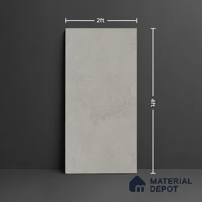 Grey Stone Floor & Wall Tile TL 06738 E Gravier Smokestone Concrete 4 ft x 2 ft Vitrified Carving Matte Finish - 9 mm | 8 Random Design | Suitable for Living Room, Bedroom, Bathroom