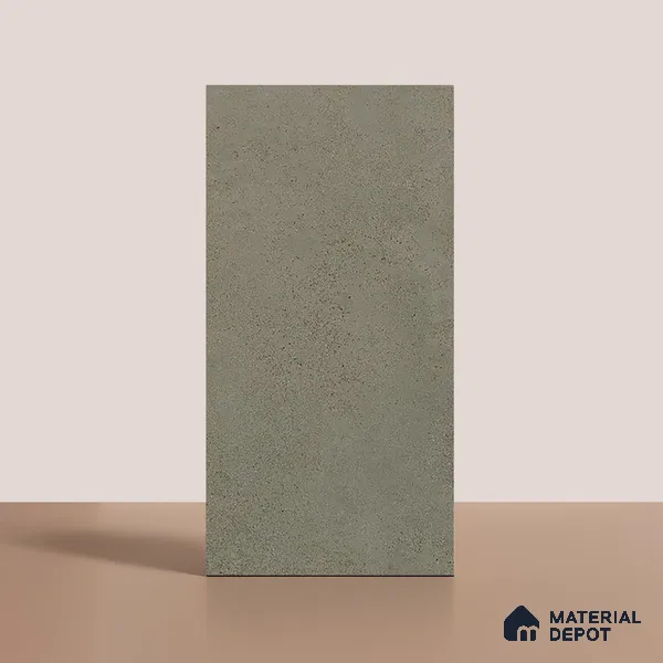 Grey Stone Floor & Wall Tile TL 06738 I Gravier Mossstone Concrete 4 ft x 2 ft Vitrified Carving Matte Finish - 9 mm | 8 Random Design | Suitable for Living Room, Bedroom, Bathroom