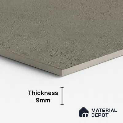 Grey Stone Floor & Wall Tile TL 06738 I Gravier Mossstone Concrete 4 ft x 2 ft Vitrified Carving Matte Finish - 9 mm | 8 Random Design | Suitable for Living Room, Bedroom, Bathroom