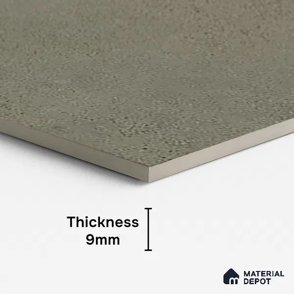 Grey Stone Floor & Wall Tile TL 06738 I Gravier Mossstone Concrete 4 ft x 2 ft Vitrified Carving Matte Finish - 9 mm | 8 Random Design | Suitable for Living Room, Bedroom, Bathroom