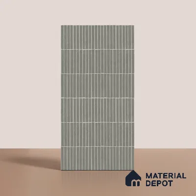 Grey Highlighter Wall Tile TL 06738 J Gravier Mossstone Concrete Etch 4 ft x 2 ft Vitrified Carving Matte Finish - 9 mm | Suitable For Bathroom, Accent/Feature Wall, Balcony
