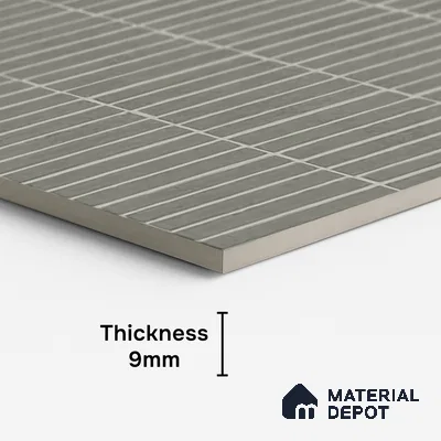 Grey Highlighter Wall Tile TL 06738 J Gravier Mossstone Concrete Etch 4 ft x 2 ft Vitrified Carving Matte Finish - 9 mm | Suitable For Bathroom, Accent/Feature Wall, Balcony