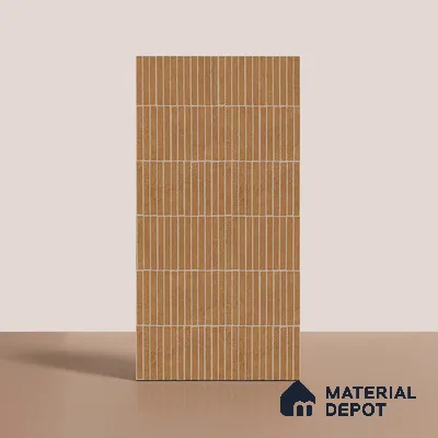 Brown Highlighter Wall Tile TL 06738 T Gravier Desertstone Concrete Etch 4 ft x 2 ft Vitrified Carving Matte Finish - 9 mm | Suitable For Bathroom, Accent/Feature Wall, Balcony