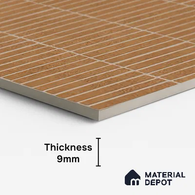 Brown Highlighter Wall Tile TL 06738 T Gravier Desertstone Concrete Etch 4 ft x 2 ft Vitrified Carving Matte Finish - 9 mm | Suitable For Bathroom, Accent/Feature Wall, Balcony