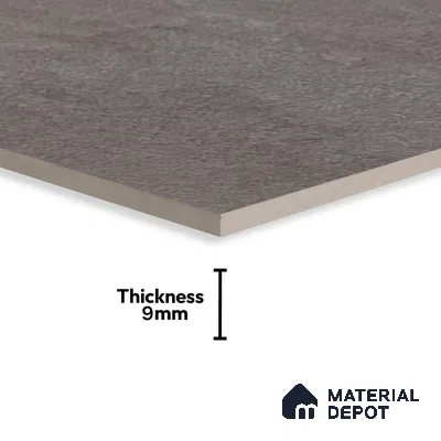Grey Stone Floor & Wall Tile TL 06737 Gravier Phantom Mist 4 ft x 2 ft Vitrified Carving Matte Finish - 9 mm | 8 Random Design | Suitable for Living Room, Bedroom, Bathroom