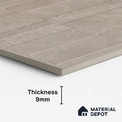 Grey Highlighter Wall Tile TL 06739 B Gravier Celestial Ember Etch 4 ft x 2 ft Vitrified Carving Matte Finish - 9 mm | 8 Random Design | Suitable For Bathroom, Accent/Feature Wall, Balcony