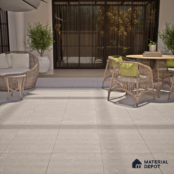 Budget Friendly Stone Look Value for Money Parking Pebble Floor Tile 16 x 16 inch | TL 06248 B | Vitrified Matte Finish Tile - 12 mm | Perfect For Parking, Bathroom, Balcony & Terrace | Pattern Alignment May Vary | 2-3 mm Spacer is Mandatory