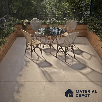 Budget Friendly Stone Look Value for Money Parking Pebble Floor Tile 16 x 16 inch | TL 06248 B | Vitrified Matte Finish Tile - 12 mm | Perfect For Parking, Bathroom, Balcony & Terrace | Pattern Alignment May Vary | 2-3 mm Spacer is Mandatory