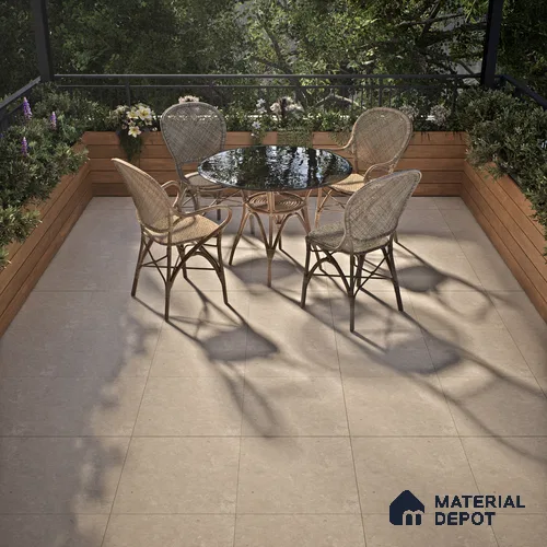 Budget Friendly Stone Look Value for Money Parking Pebble Floor Tile 16 x 16 inch | TL 06248 B | Vitrified Matte Finish Tile - 12 mm | Perfect For Parking, Bathroom, Balcony & Terrace | Pattern Alignment May Vary | 2-3 mm Spacer is Mandatory