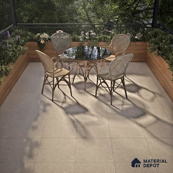 Budget Friendly Stone Look Value for Money Parking Pebble Floor Tile 16 x 16 inch | TL 06248 B | Vitrified Matte Finish Tile - 12 mm | Perfect For Parking, Bathroom, Balcony & Terrace | Pattern Alignment May Vary | 2-3 mm Spacer is Mandatory